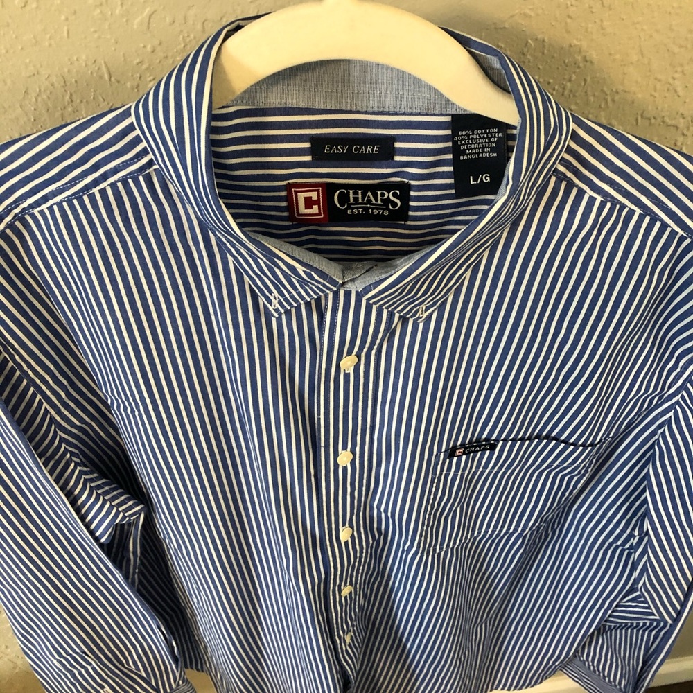 Chaps Men’s Button Up - Long Sleeve - L